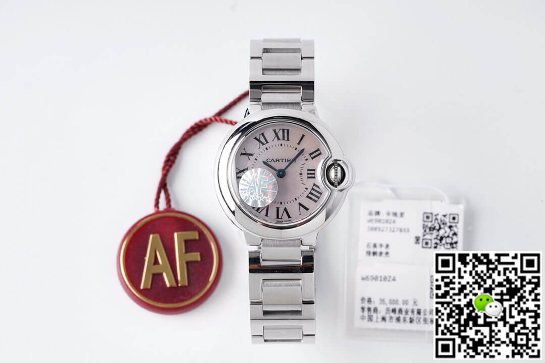 Best Replica Replica Ballon Bleu De Cartier 28MM 1:1 Best Edition AF Factory Mother-Of-Pearl Dial - Colareps