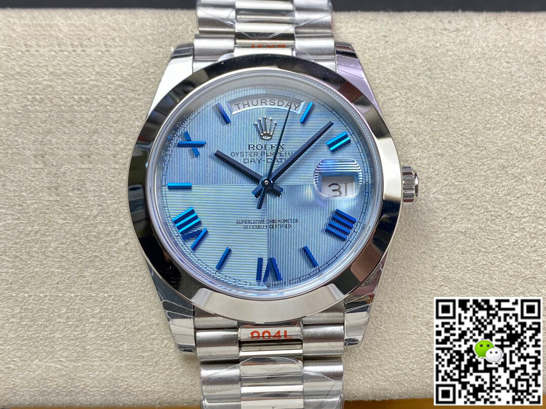 Best Replica Replica Rolex Day Date M228206-0001 1:1 Best Edition EW Factory Blue Dial - Colareps