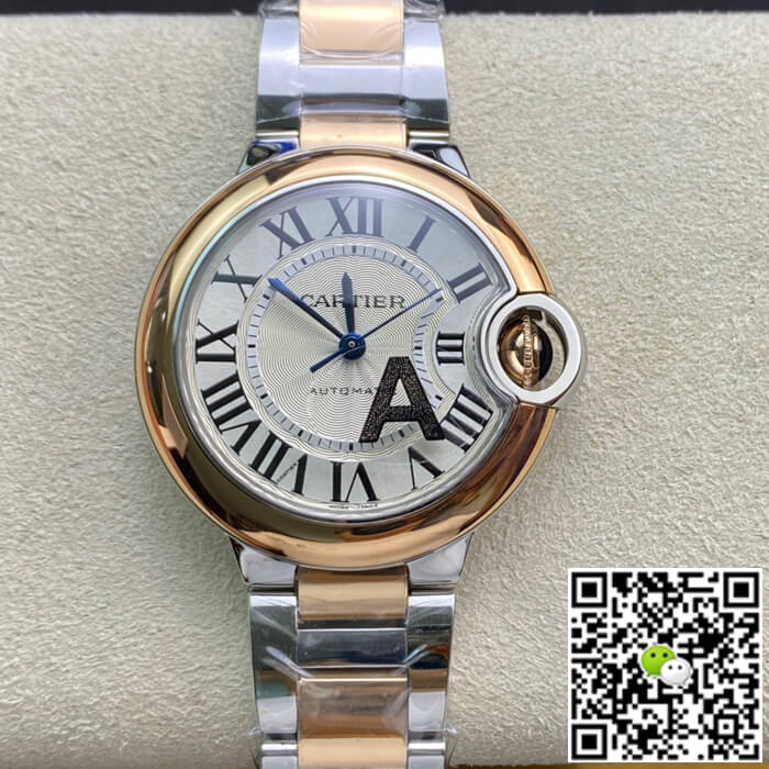 Best Replica Replica Ballon Bleu De Cartier W2BB0023 33MM 1:1 Best Edition V6 Factory Rose Gold - Colareps