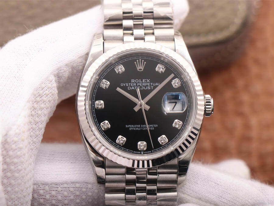 Best Replica Replica Rolex Datejust M126234-0027 1:1 Best Edition EW Factory Black Dial - Colareps