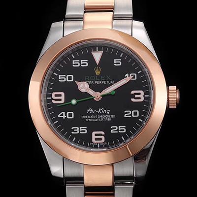 Best Replica Replica Rolex Air-King 116900 JF Factory 1:1 Best Edition Swiss ETA3131 Rose Gold - Colareps