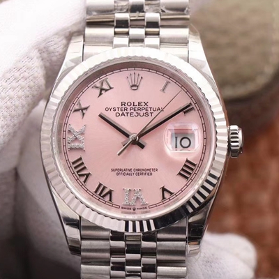 Best Replica Replica Rolex Datejust M126234-0031 1:1 Best Edition EW Factory Pink Dial Swiss ETA3235 - Colareps