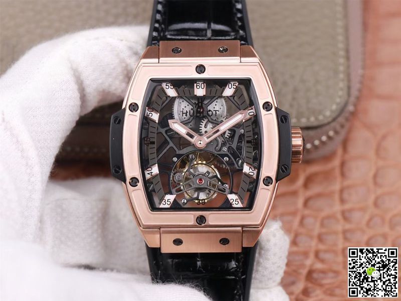 Best Replica Hublot Replica Masterpiece Tourbillon 906.OX.0123.VR.AES13 1:1 Best Edition JB Factory Rose Gold White Hour Swiss HUB 9006 - Colareps