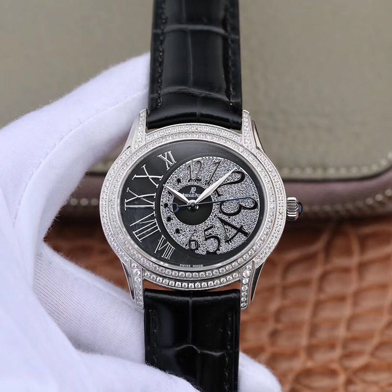 Best Replica Replica Audemars Piguet Millenary Lady Watch 77302BC.ZZ.D001CR.01 With Diamond 1:1 Best Edition Swiss Calibre 2325 - Colareps