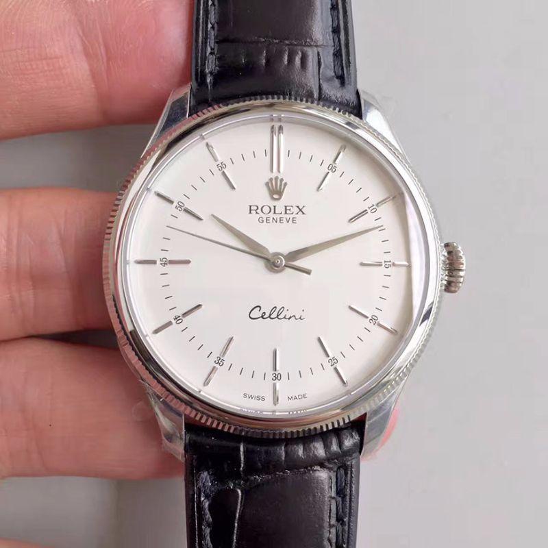 Best Replica Replica Rolex Cellini 50509 MKS Factory 1:1 Best Edition Swiss ETA3132 White Dial - Colareps