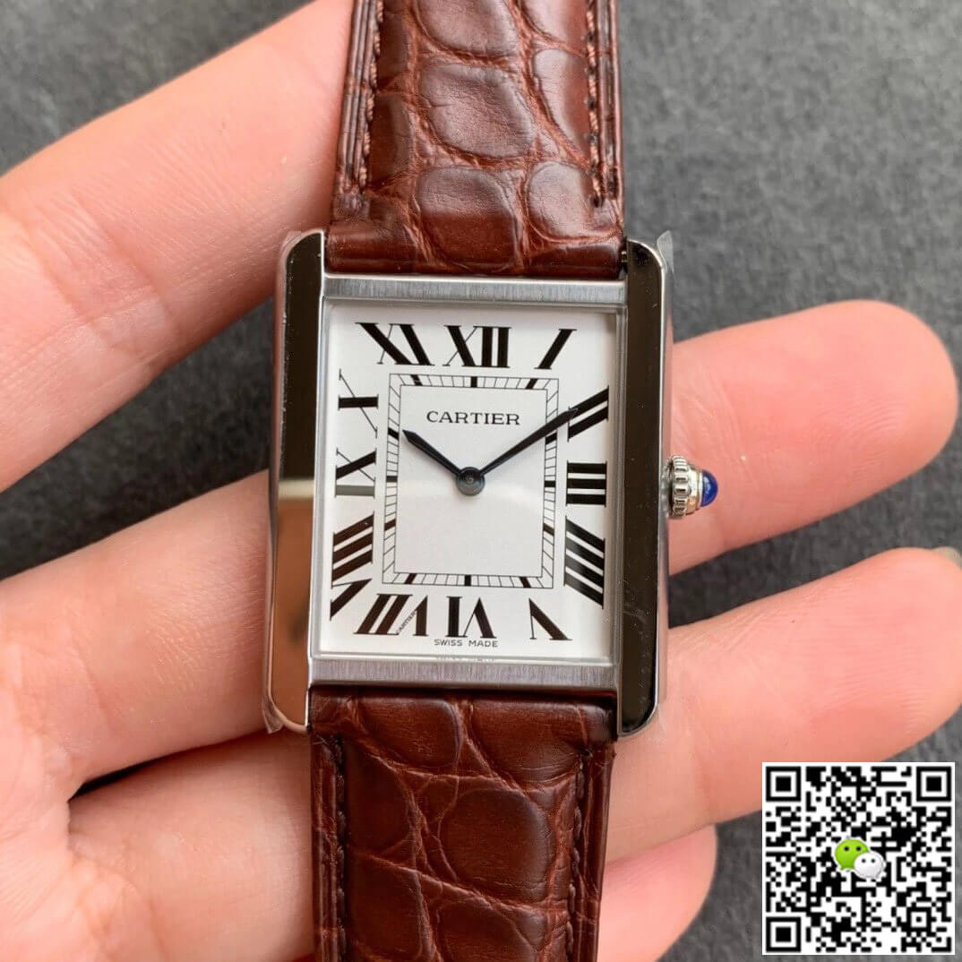 Best Replica Replica Cartier Tank WSTA0028 1:1 Best Edition K11 Factory Brown Strap - Colareps