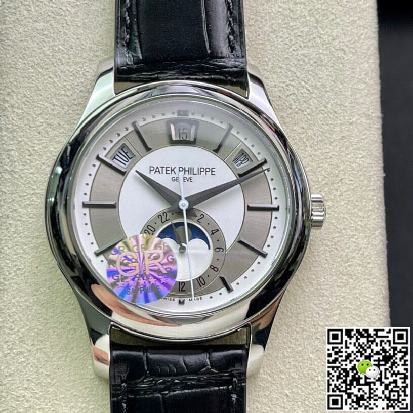 Best Replica Replica Patek Philippe Complications 5205G-001 1:1 Best Edition GR Factory Silver Grey Dial - Colareps