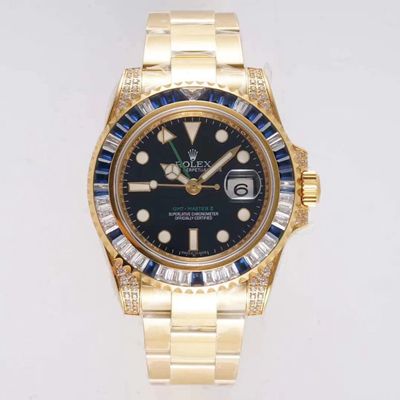 Best Replica Replica Rolex GMT Master II 116758 SAru 1:1 Best Edition ROF Factory Blue White Diamond Swiss ETA2836 - Colareps