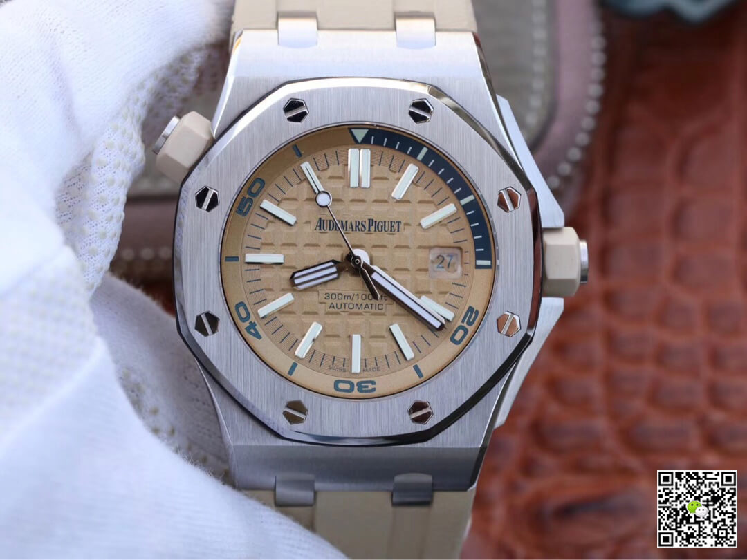 Best Replica Replica Audemars Piguet Royal Oak Offshore 15710ST.OO.A085CA.01 1:1 Best Edition JF Factory Beige Dial - Colareps