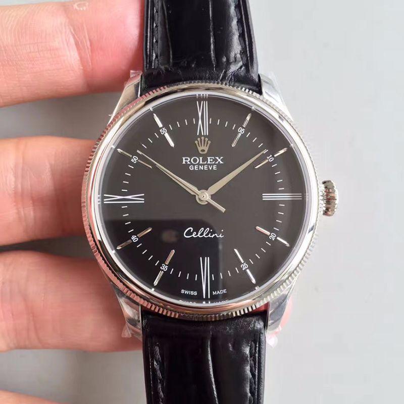 Best Replica Replica Rolex Cellini 50509 MKS Factory Black Dial 1:1 Best Edition Swiss ETA3132 - Colareps