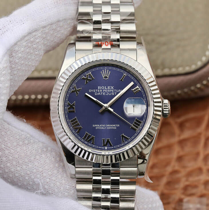 Best Replica Replica Rolex Datejust 36MM 1:1 Best Edition GM Factory Blue Dial - Colareps