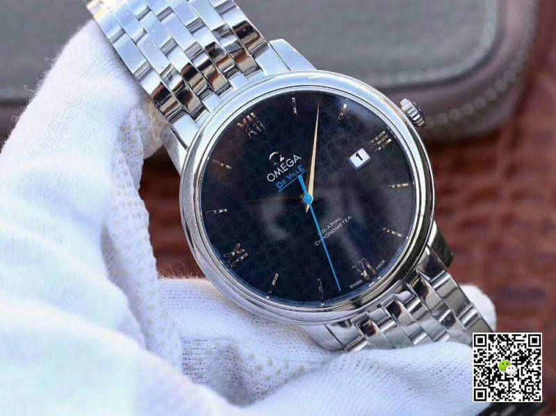 Best Replica Replica Omega De Ville Prestige 424.10.40.20.03.003 1:1 Best Edition Swiss ETA2892 Blue Textured Dial - Colareps