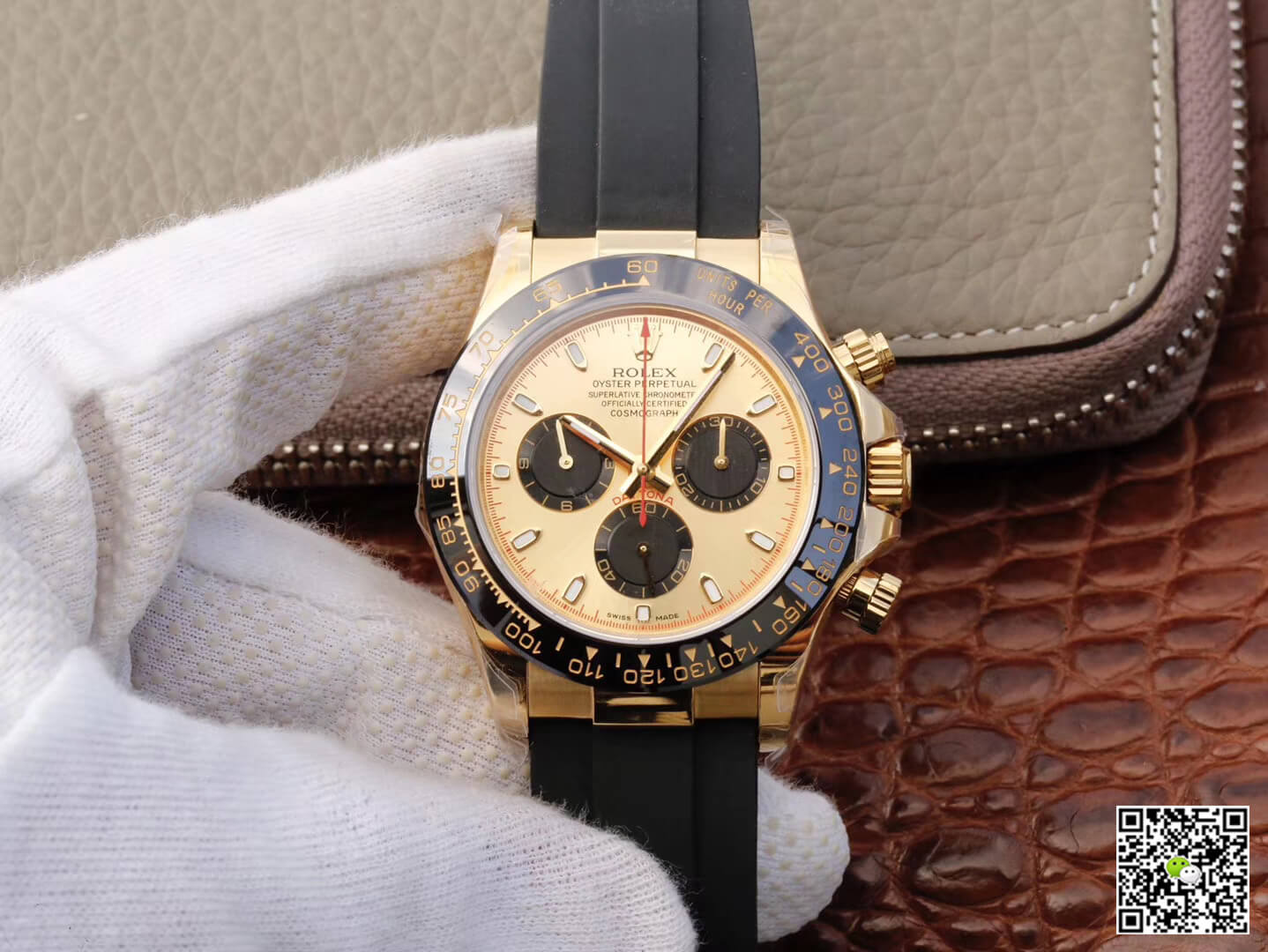 Best Replica Replica Rolex Daytona Cosmograph 116518ln 1:1 Best Edition JH Factory V6 Yellow Gold Dial - Colareps