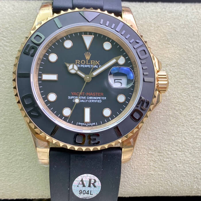Best Replica Replica Rolex Yacht Master 116655 1:1 Best Edition AR Factory Black Dial - Colareps