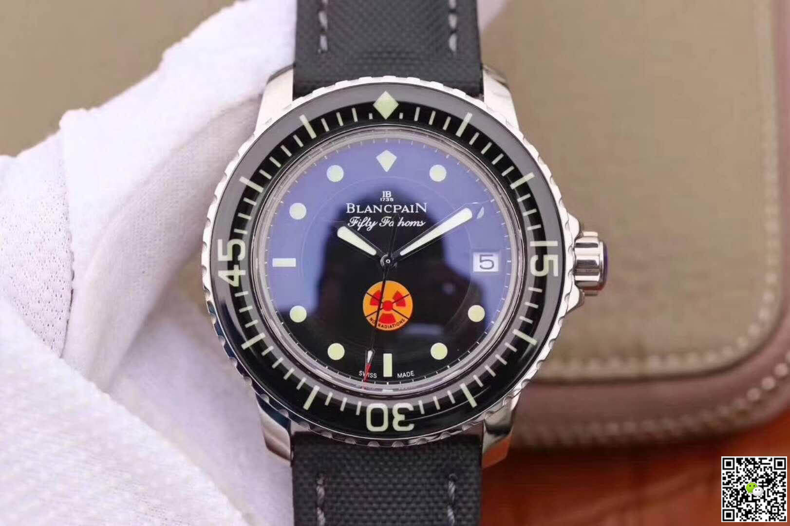 Best Replica Replica Blancpain Fifty Fathoms 5015B-1130-52 ZF Factory 1:1 Best Edition Swiss ETA2836-2 Superlumed Correct Textured Black Dial - Colareps