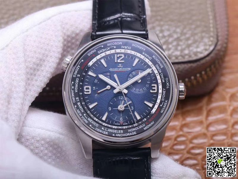Best Replica Replica Jaeger LeCoultre Geographic 904847Z 1:1 Best Edition ZF Factory Blue Dial Swiss ETA939A/1 - Colareps