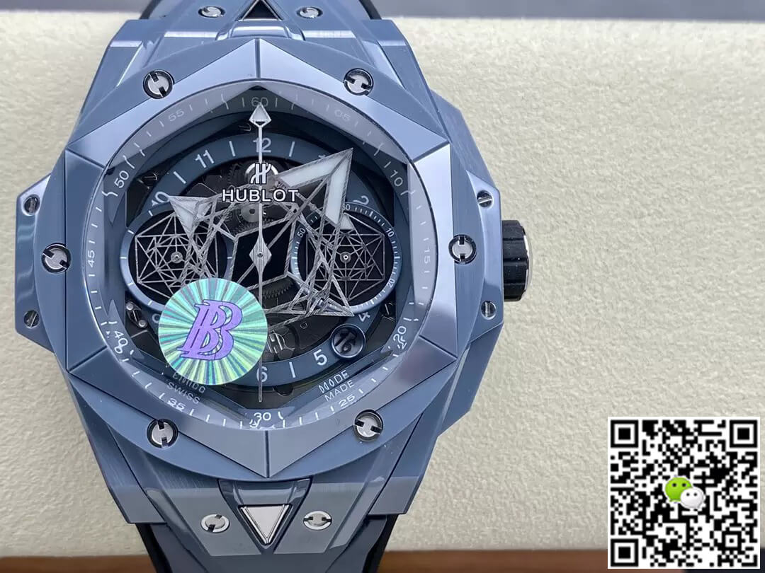 Best Replica Replica Hublot Big Bang Sang Bleu II 418.FX.8007.RX.MXM21 1:1 Best Edition BB Factory Gray Ceramic - Colareps