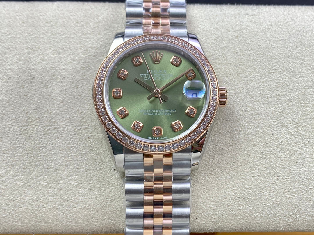 Best Replica Replica Rolex Datejust 31MM 1:1 Best Edition EW Factory Rose Gold - Colareps