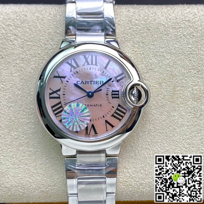 Best Replica Replica Ballon Bleu De Cartier 33MM 1:1 Best Edition AF Factory Mother-of-pearl Dial - Colareps