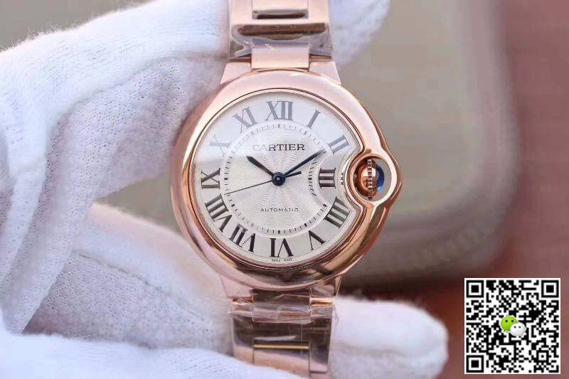 Best Replica Replica Ballon Bleu De Cartier 33MM W6920068 V9 Factory 1:1 Best Edition Swiss ETA2671 Rosegold - Colareps