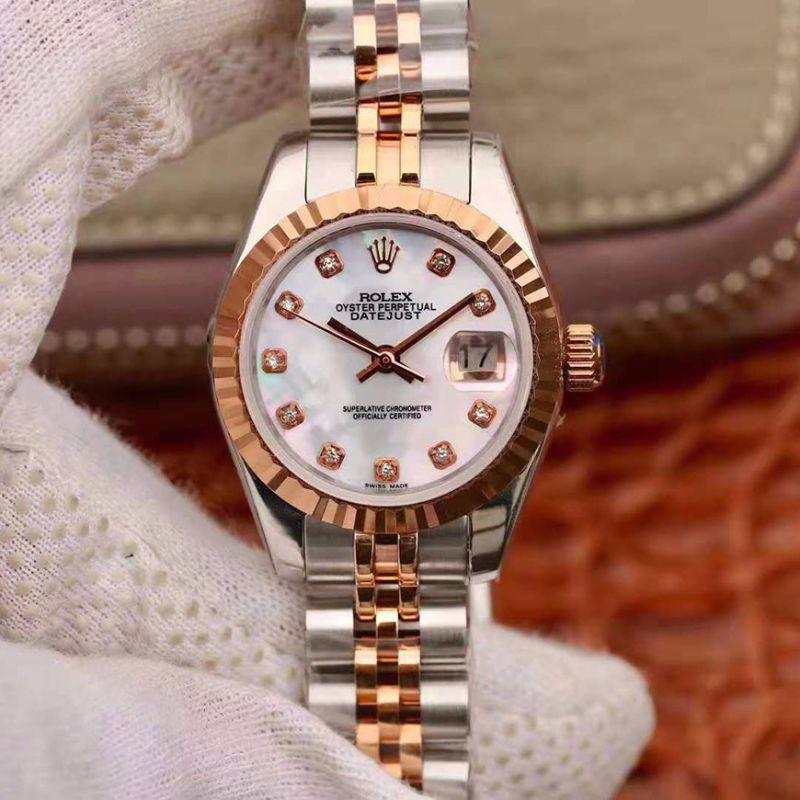 Best Replica Replica Rolex Lady Datejust 28MM 1:1 Best Edition Swiss NH05 Rose Gold Plated - Colareps
