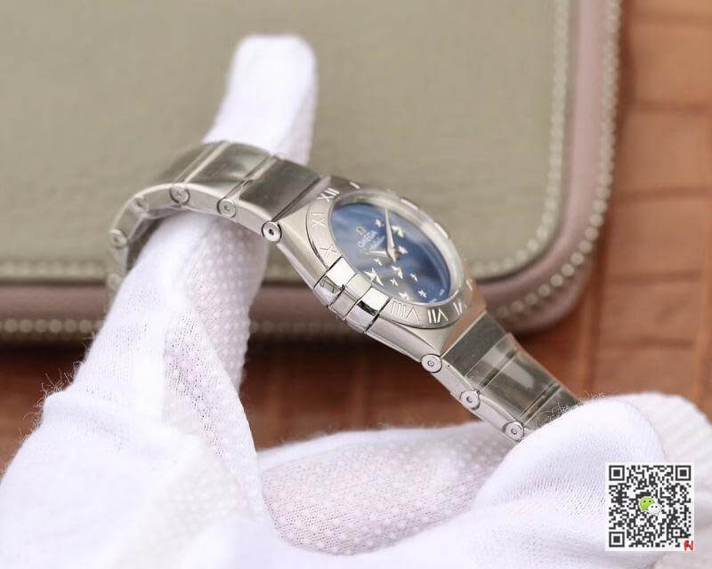 Best Replica Replica Omega Constellation Quartz Ladies 27mm TW Factory 1:1 Best Edition Swiss Eta Quartz 1376 Blue Dial - Colareps