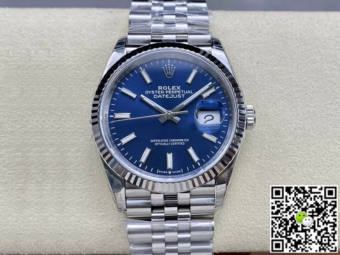 Best Replica Replica Rolex Datejust M126234-0017 36MM 1:1 Best Edition VS Factory Blue Dial - Colareps