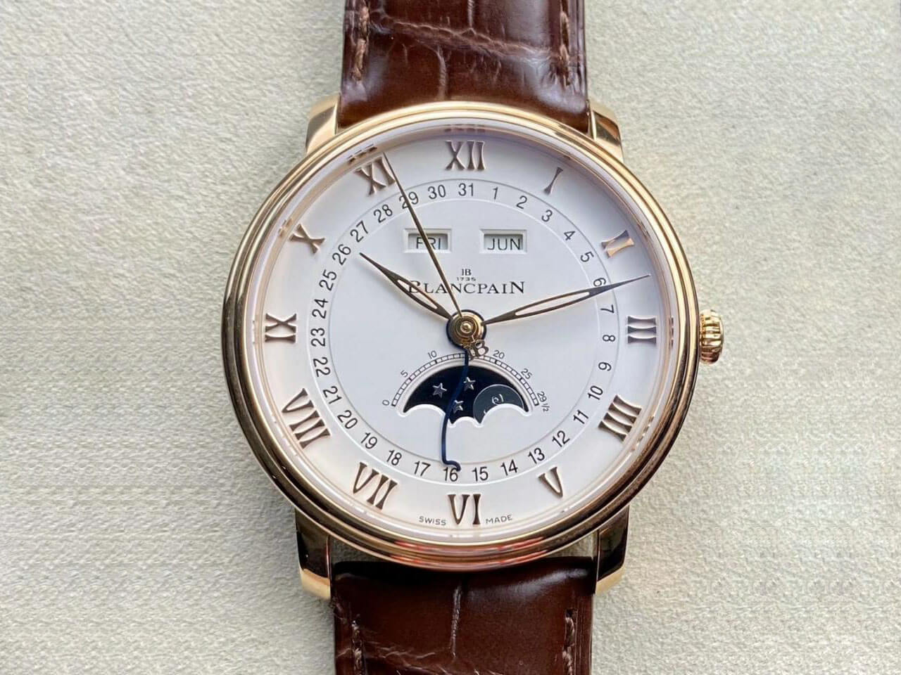 Best Replica Replica Blancpain Villeret 6654-3642-55B 1:1 Best Edition OM Factory V3 Leather Strap - Colareps