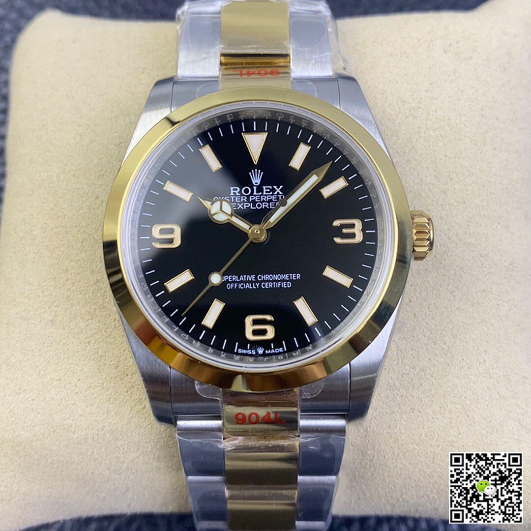 Best Replica Replica Rolex Explorer M124273-0001 1:1 Best Edition EW Factory Yellow Gold - Colareps