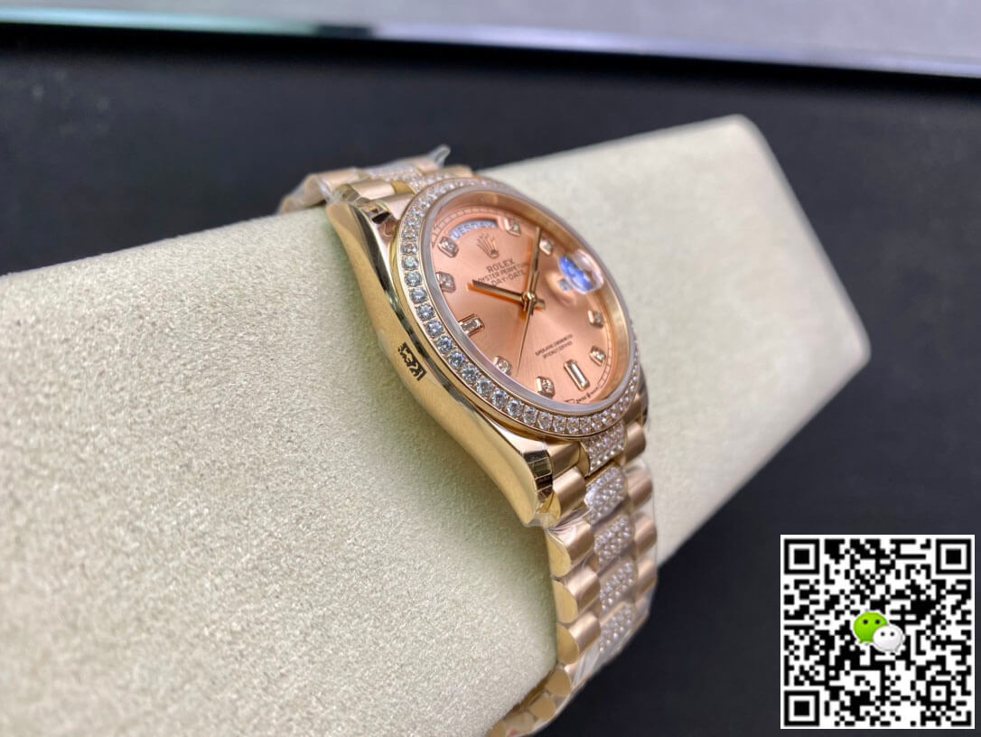 Best Replica Replica Rolex Day Date M128345RBR-0020 1:1 Best Edition EW Factory Rose Gold Dial - Colareps
