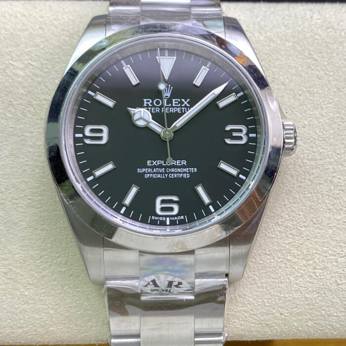 Best Replica Replica Rolex Explorer M214270-0003 39MM 1:1 Best Edition AR Factory Black Dial - Colareps