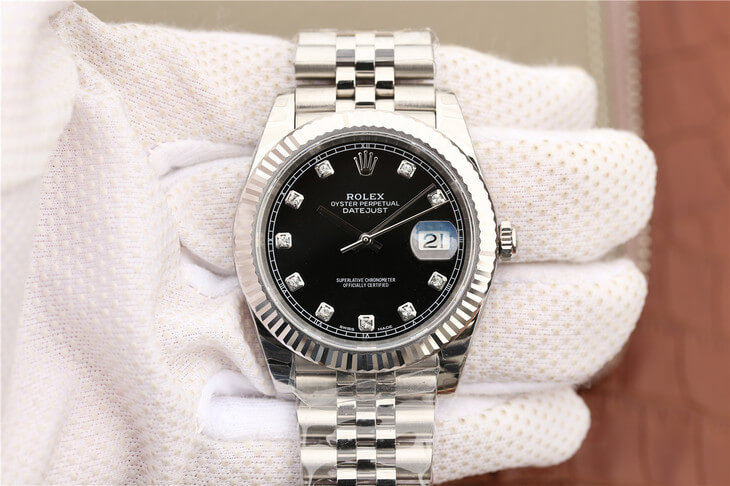 Best Replica Replica Rolex Datejust M126334-0012 1:1 Best Edition EW Factory Black Dial - Colareps