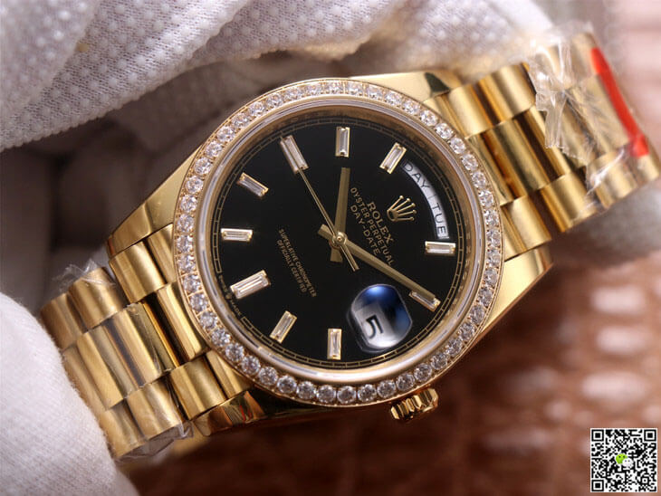 Best Replica Replica Rolex Day Date M228348RBR-0001 1:1 Best Edition EW Factory Black Dial - Colareps