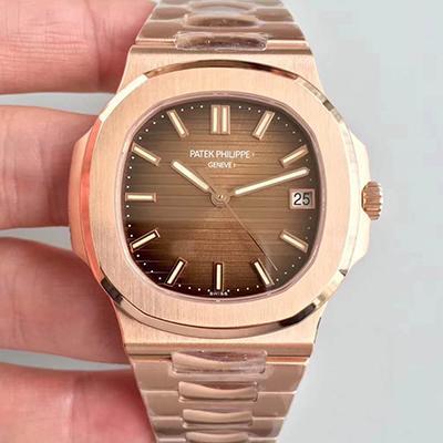 Best Replica Patek Philippe Replica Nautilus 5711/1R-001 PF Factory 1:1 Best Edition Swiss ETA324 Brown Textured Dial - Colareps