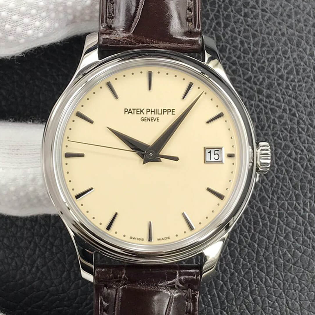 Best Replica Replica Patek Philippe Calatrava 5227G-001 1:1 Best Edition 3K Factory Leather Strap - Colareps