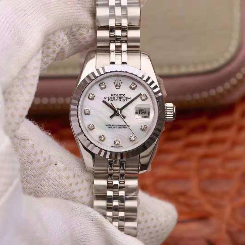Best Replica Replica Rolex Lady Datejust 28MM 1:1 Best Edition Swiss NH05 Movement White Dial - Colareps