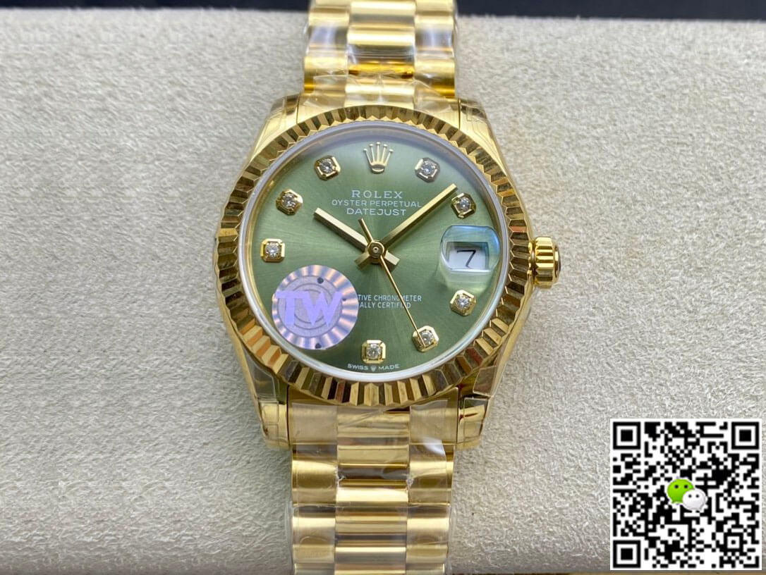 Best Replica Replica Rolex Datejust M278278-0011 31MM 1:1 Best Edition TW Factory Green Dial - Colareps