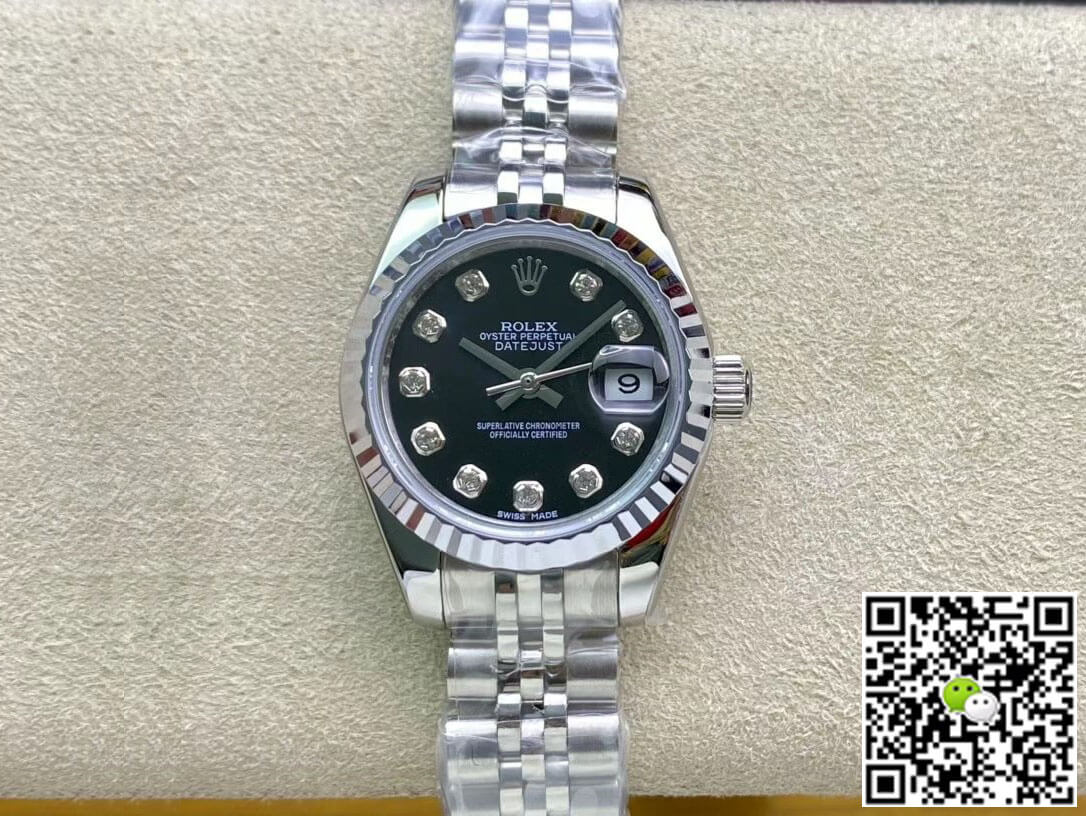 Best Replica Replica Rolex Datejust 279174 28MM 1:1 Best Edition BP Factory Black Dial - Colareps
