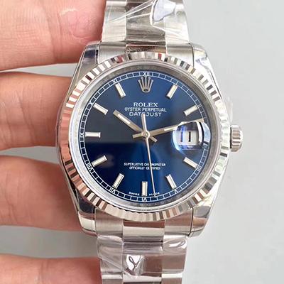 Best Replica Rolex Dupe Datejust 36mm 116234 1:1 Best Edition Swiss ETA3135 Blue Dial Stick Marker - Colareps