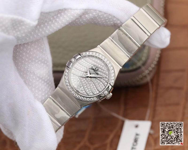 Best Replica Replica Omega Constellation Quartz Ladies 27mm Diamond Dial TW Factory 1:1 Best Edition Swiss Eta Quartz 1376 - Colareps