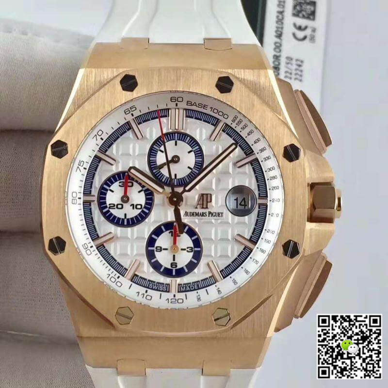 Best Replica Replica Audemars Piguet Royal Oak Offshore 26408OR.OO.A010CA.01 JF Factory 1:1 Best Edition Swiss ETA3126 White Dial - Colareps