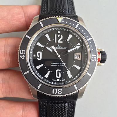 Best Replica Replica Jaeger-LeCoultre Master Compressor 2018670 Noob Factory 1:1 Best Edition Swiss ETA2836-2 Black Leather Strap - Colareps