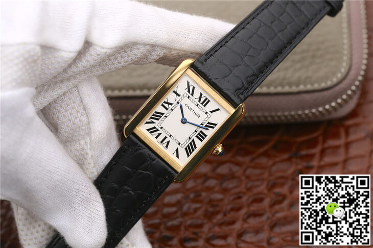 Best Replica Cartier Replica Tank W5200002 1:1 Best Edition K11 Factory Gold Case - Colareps