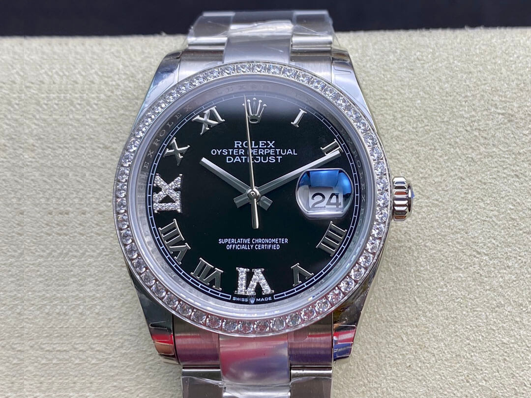Best Replica Replica Rolex Datejust 36MM 1:1 Best Edition EW Factory Black Dial - Colareps