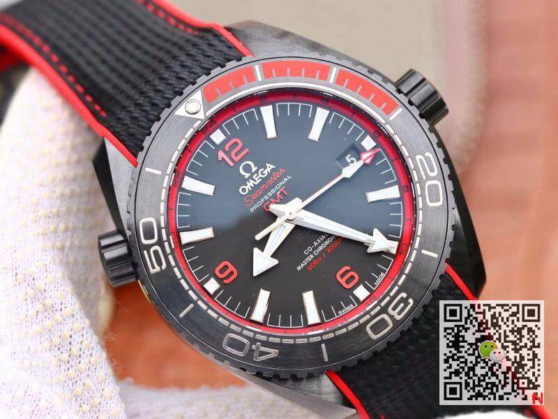Best Replica Replica Omega Seamaster Planet Ocean 215.92.46.22.01.003 VS Factory 1:1 Best Edition Swiss ETA8906 Black Nylon Strap - Colareps