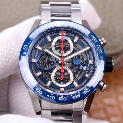 Best Replica Replica Tag Heuer Carrera Calibre Heuer 01 CAR201T.BA0766 Chronograph 1:1 Best Edition XF Factory Blue Dial Swiss Calibre 01 - Colareps