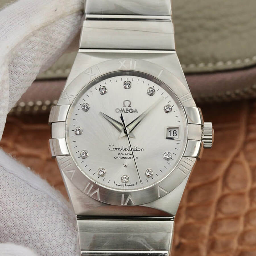 Best Replica Replica Omega Constellation 123.10.38.21.52.001 1:1 Best Edition VS Factory Diamond-set Dial - Colareps