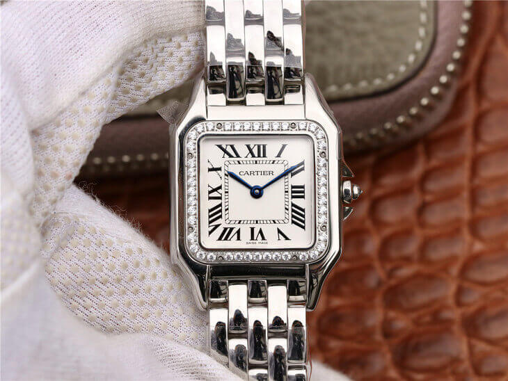 Best Replica Replica Panthere De Cartier W4PN0008 1:1 Best Edition GF Factory Diamond Silver Dial - Colareps