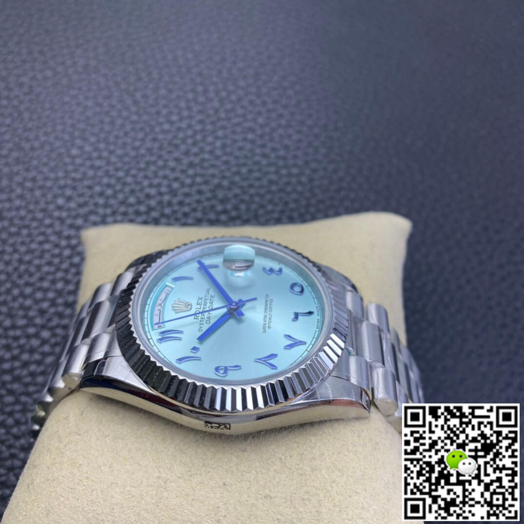 Best Replica Replica Rolex Day Date 1:1 Best Edition BP Factory Middle East Custom Ice Blue Dial - Colareps