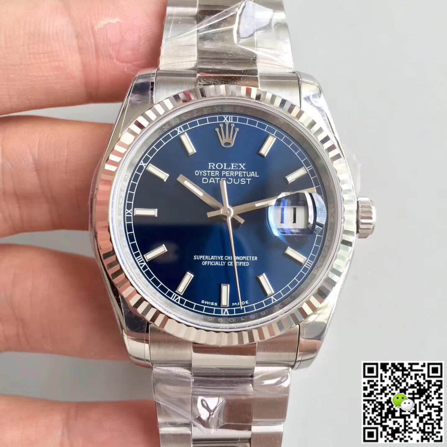 Best Replica Rolex Dupe Datejust 36mm 116234 1:1 Best Edition Swiss ETA3135 Blue Dial Stick Marker - Colareps